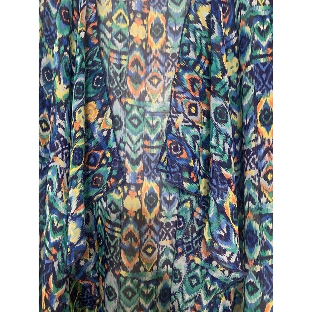 Lularoe Longline Sheer Kimono Duster Cardigan Multi Color Size M (X3) - Picture 4 of 7